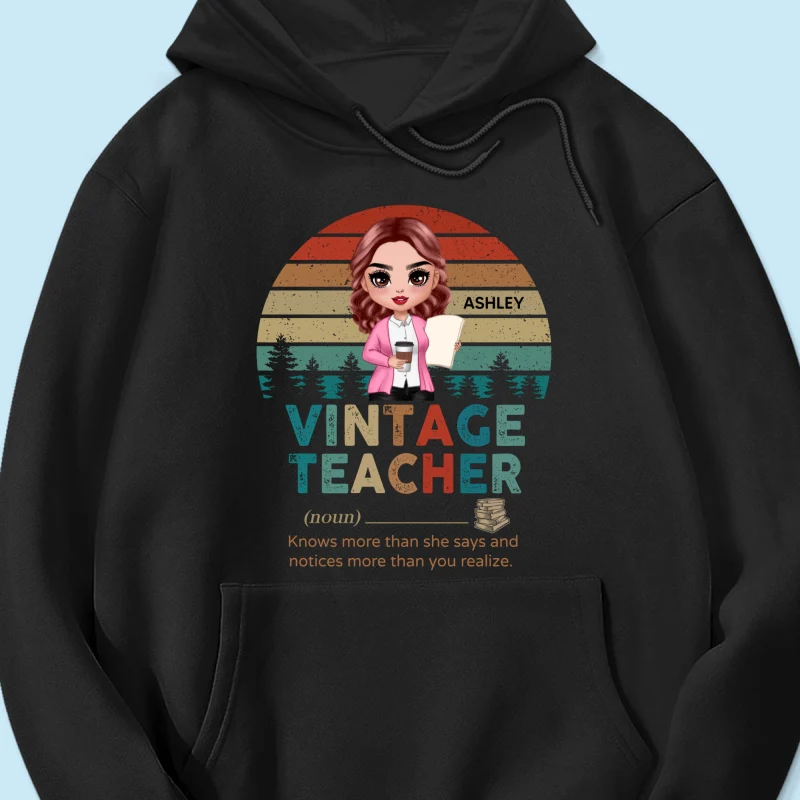 Vintage Doll Teacher Personalized Shirt - Image 14