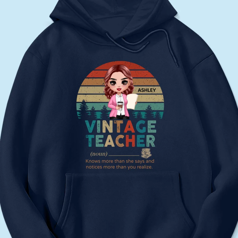 Vintage Doll Teacher Personalized Shirt - Image 15