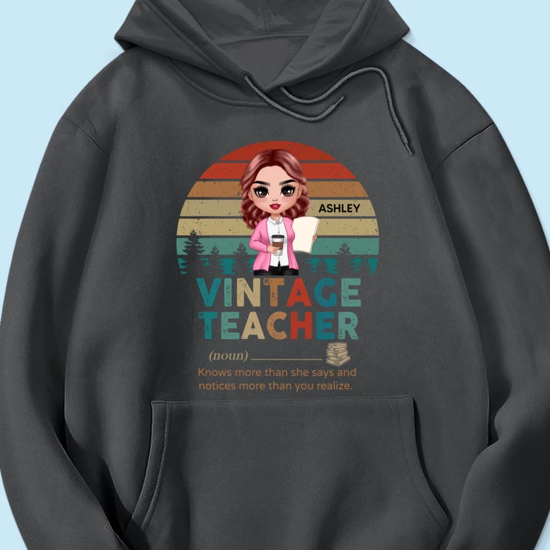 Vintage Doll Teacher Personalized Shirt - Image 16