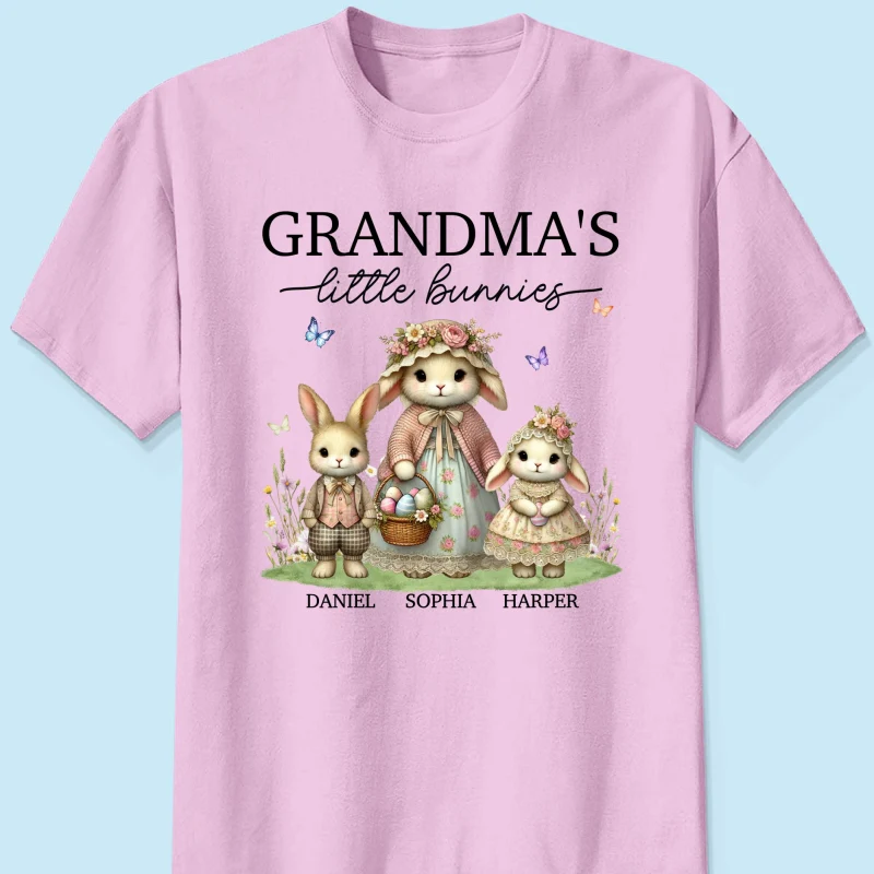 Vintage Grandma Bunny Easter Personalized Shirt - Image 13