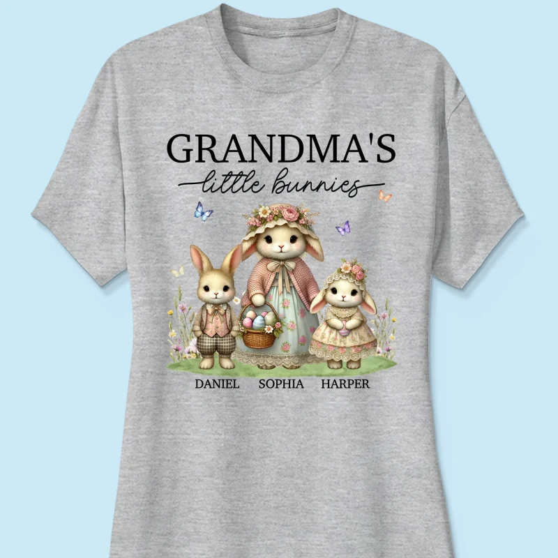 Vintage Grandma Bunny Easter Personalized Shirt - Image 15