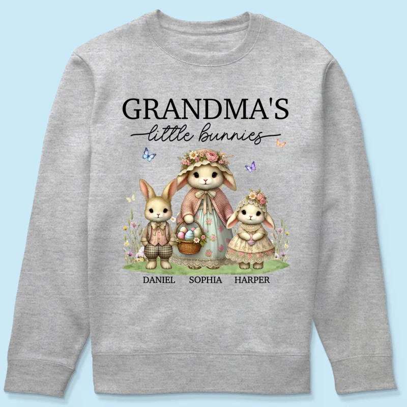 Vintage Grandma Bunny Easter Personalized Shirt - Image 22