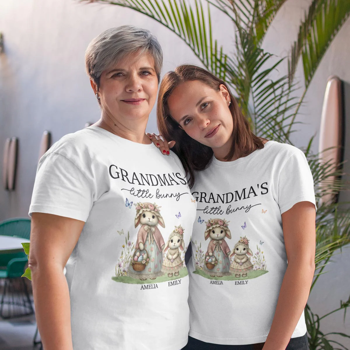 Vintage Grandma Bunny Easter Personalized Shirt - Image 8