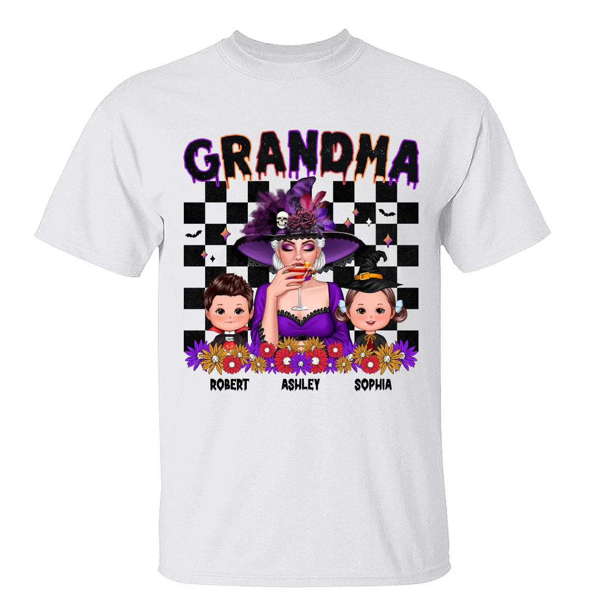 Vintage Grandma Halloween Spooky Vibe Halloween Personalized Shirt