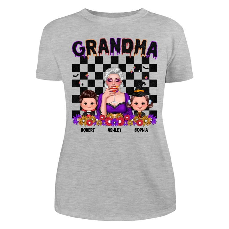 Vintage Grandma Halloween Spooky Vibe Halloween Personalized Shirt - Image 10