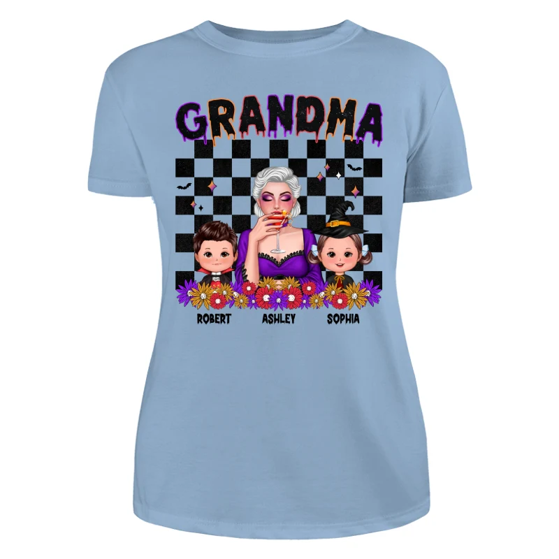 Vintage Grandma Halloween Spooky Vibe Halloween Personalized Shirt - Image 12