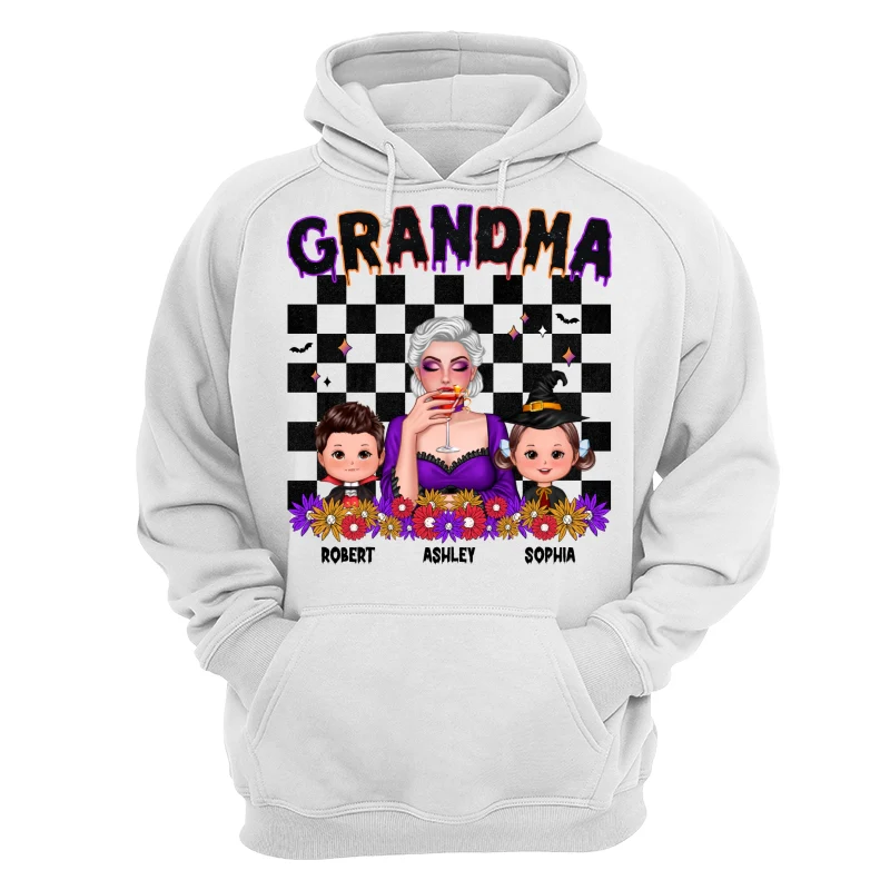 Vintage Grandma Halloween Spooky Vibe Halloween Personalized Shirt - Image 13
