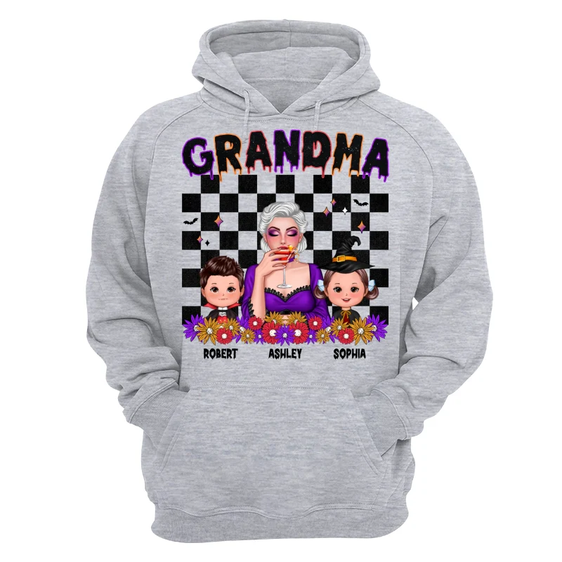 Vintage Grandma Halloween Spooky Vibe Halloween Personalized Shirt - Image 14
