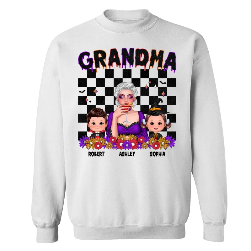 Vintage Grandma Halloween Spooky Vibe Halloween Personalized Shirt - Image 17