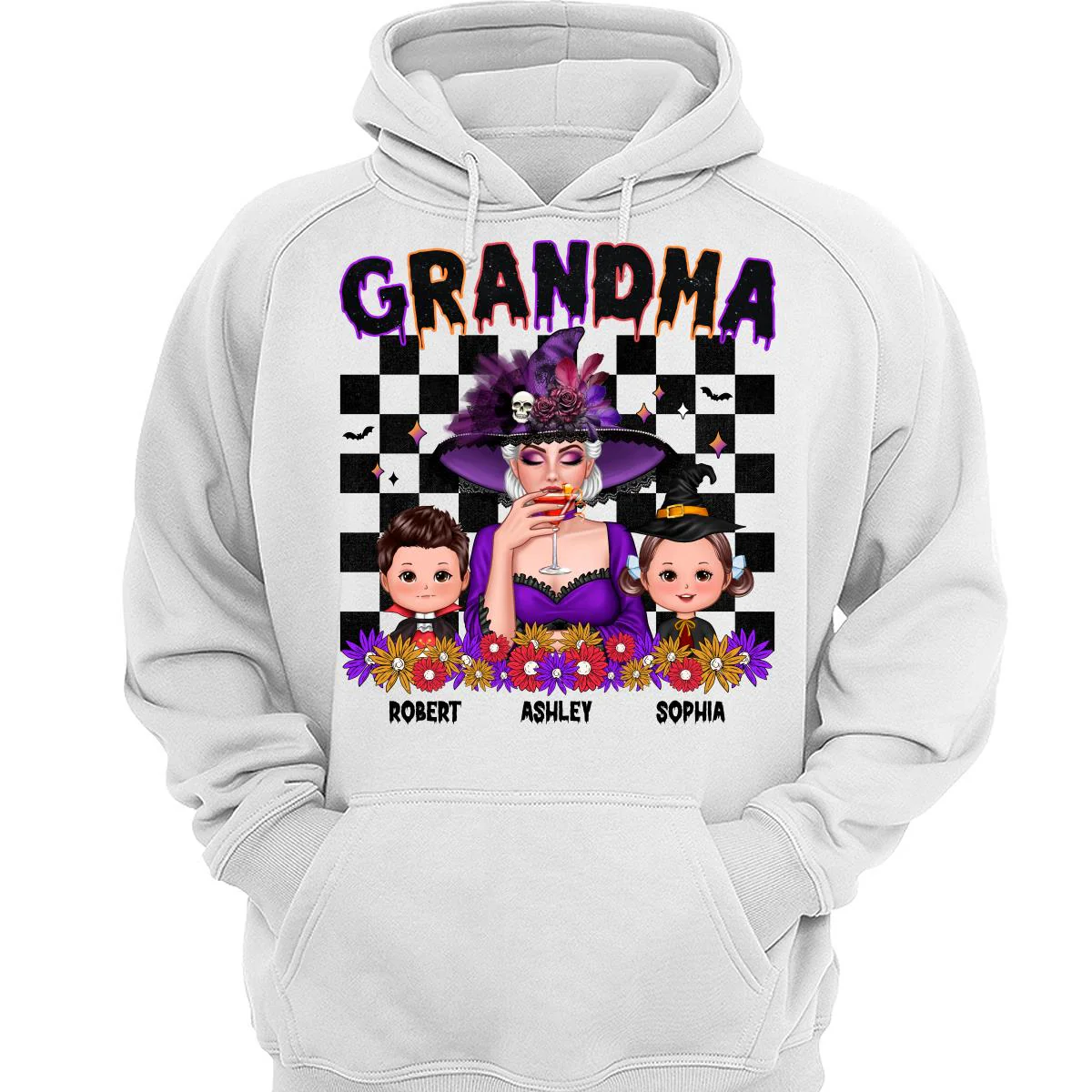 Vintage Grandma Halloween Spooky Vibe Halloween Personalized Shirt - Image 3