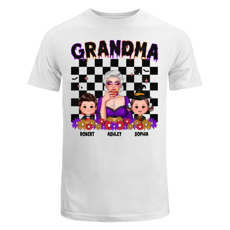 Vintage Grandma Halloween Spooky Vibe Halloween Personalized Shirt - Image 5