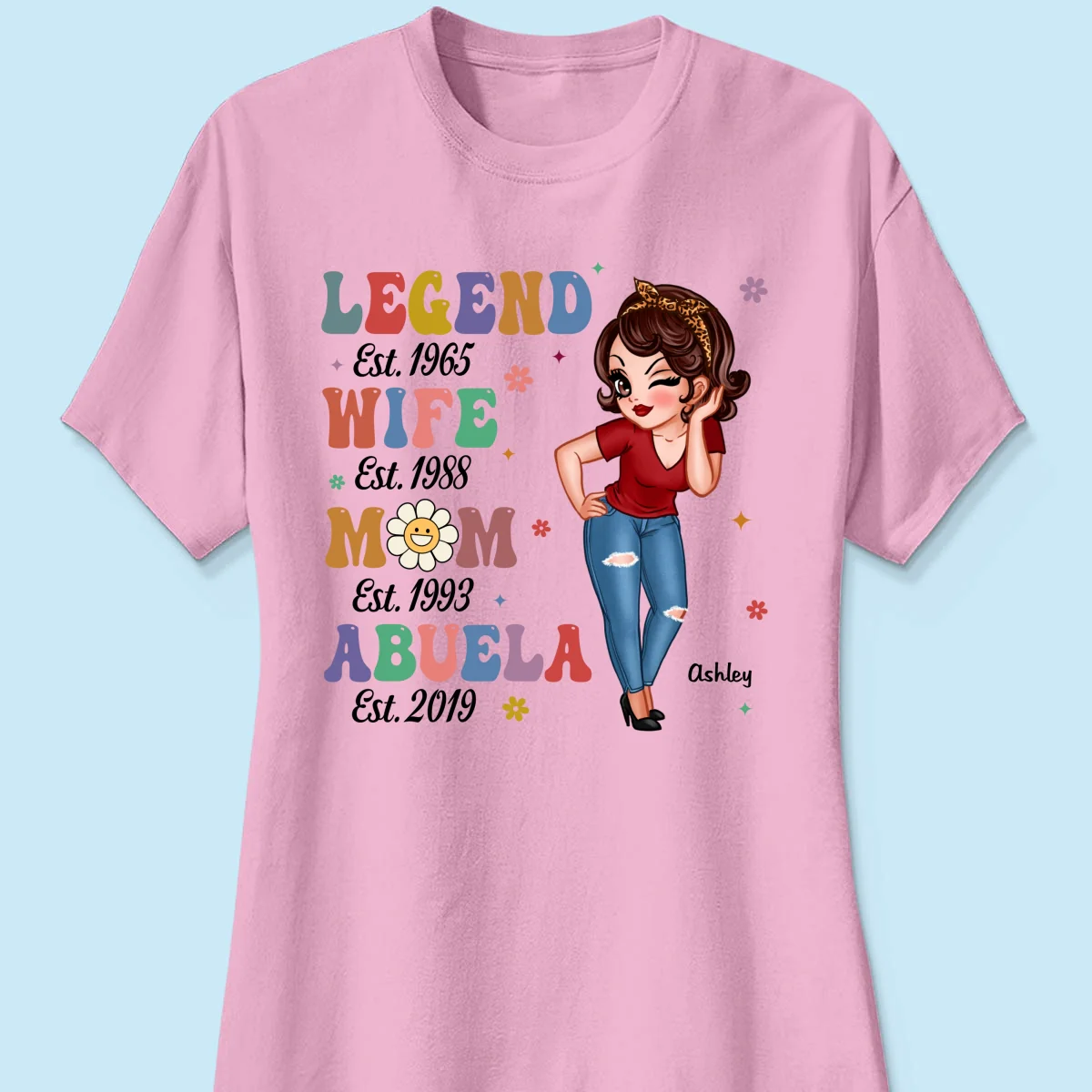 Vintage Legend Wife Mom Grandma Personalized Shirt - Image 13