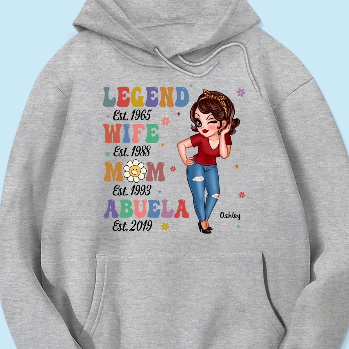Vintage Legend Wife Mom Grandma Personalized Shirt - Image 15
