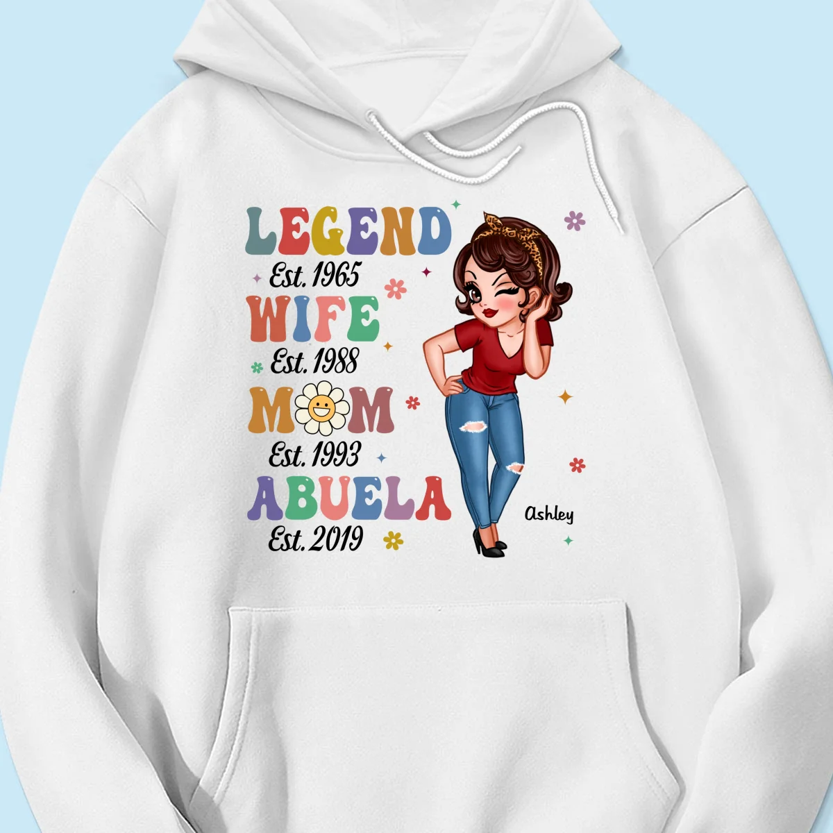 Vintage Legend Wife Mom Grandma Personalized Shirt - Image 16