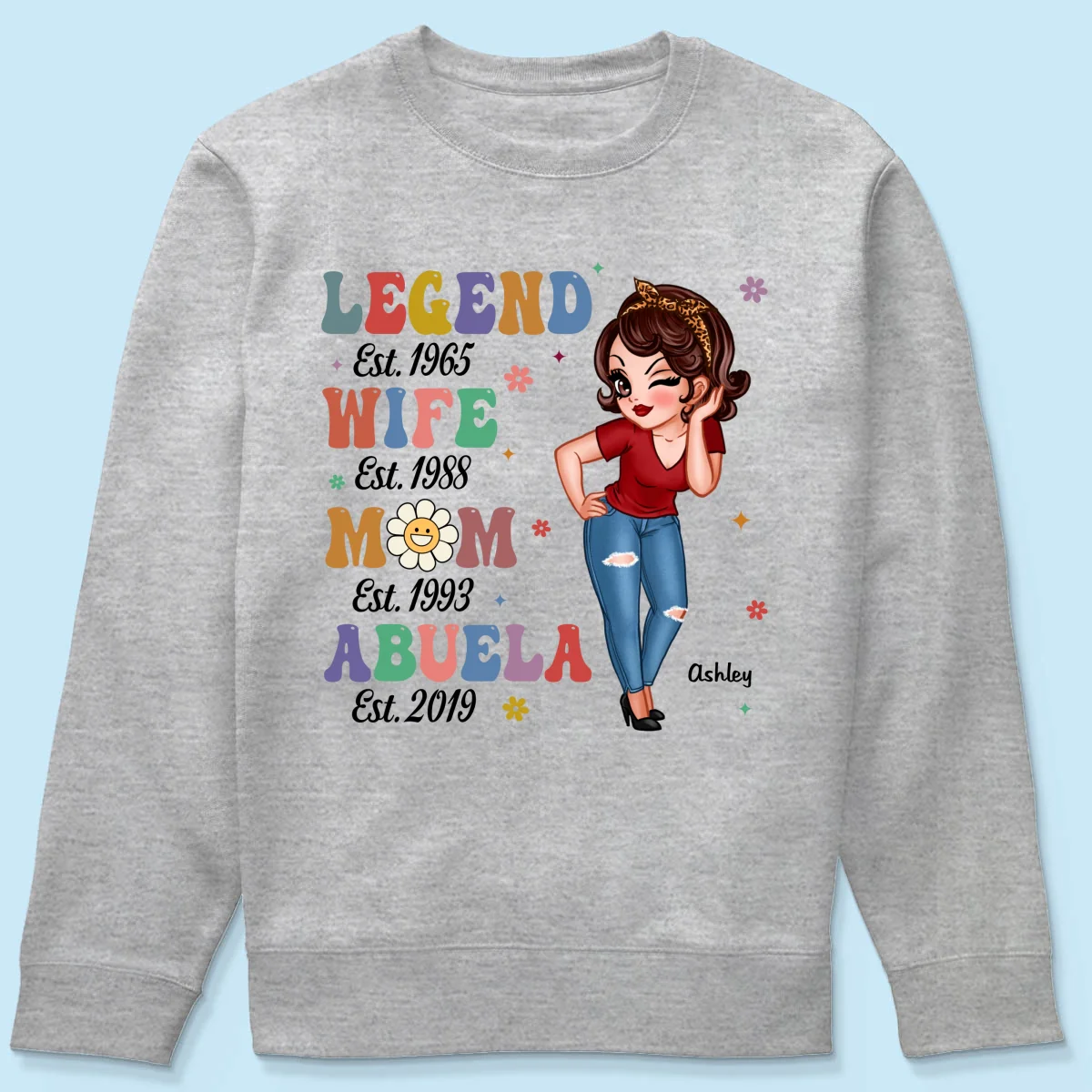 Vintage Legend Wife Mom Grandma Personalized Shirt - Image 19