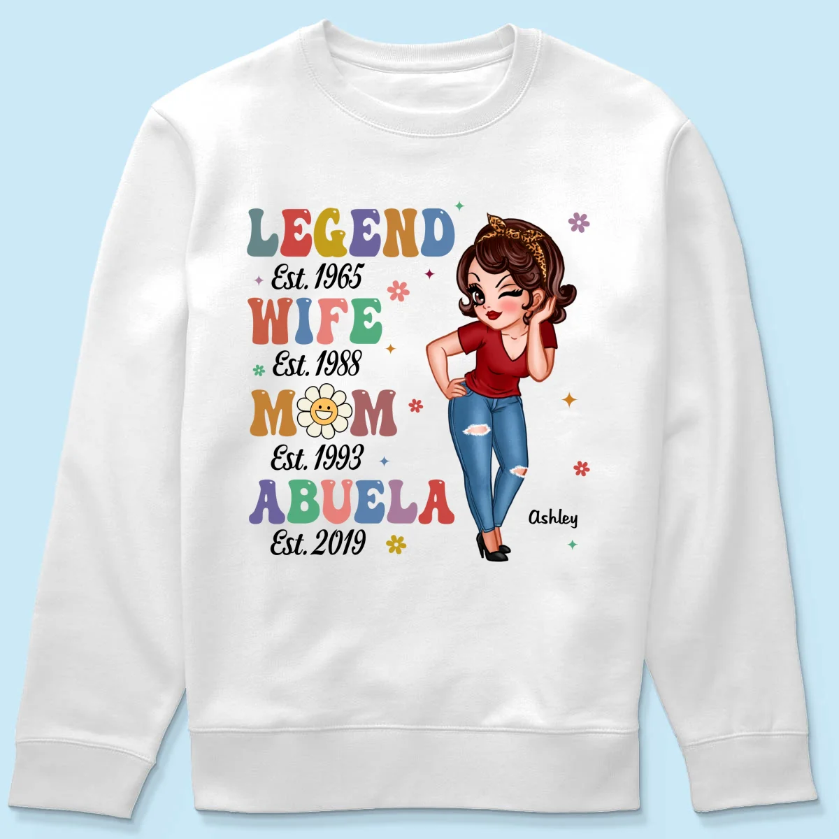 Vintage Legend Wife Mom Grandma Personalized Shirt - Image 20
