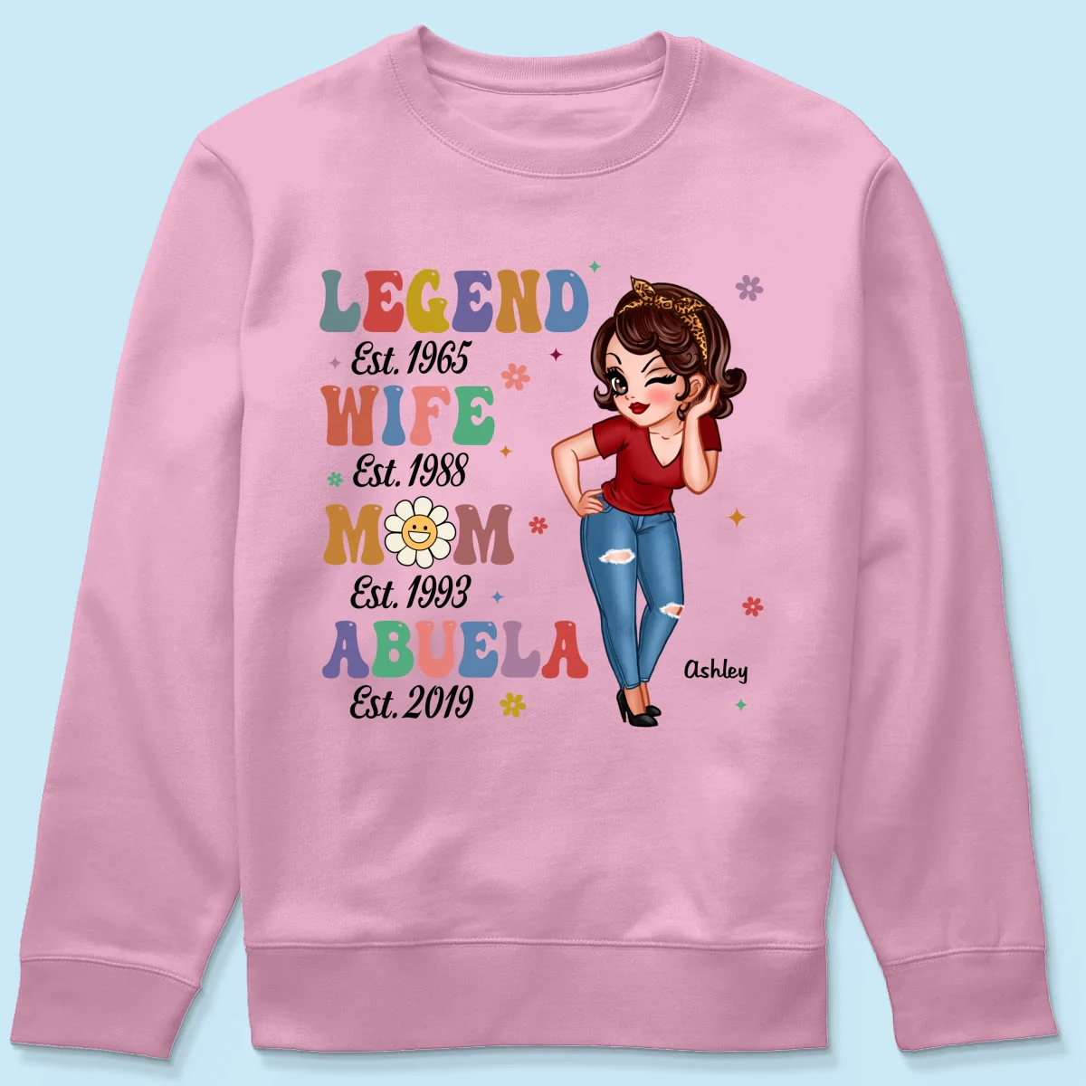 Vintage Legend Wife Mom Grandma Personalized Shirt - Image 21