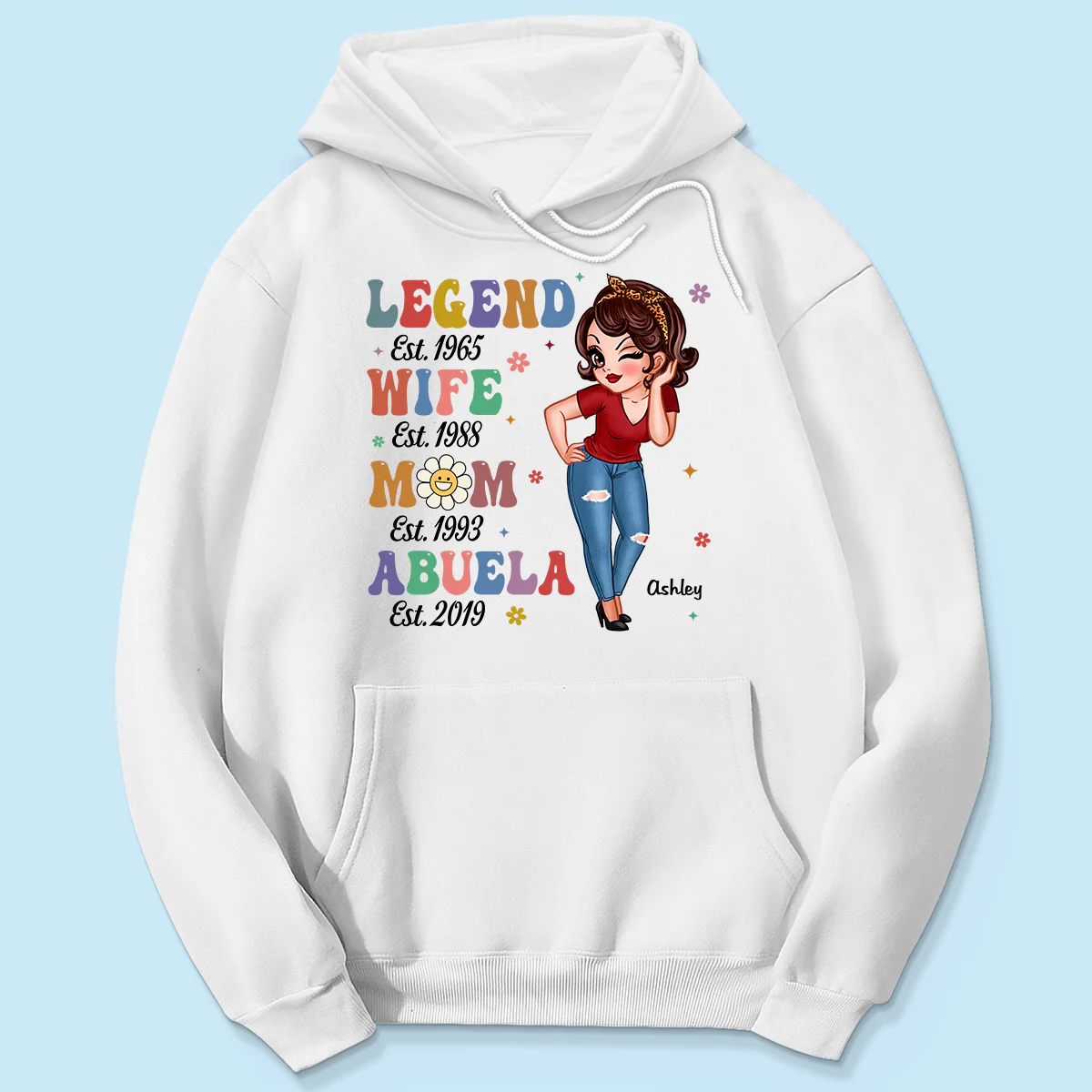 Vintage Legend Wife Mom Grandma Personalized Shirt - Image 5