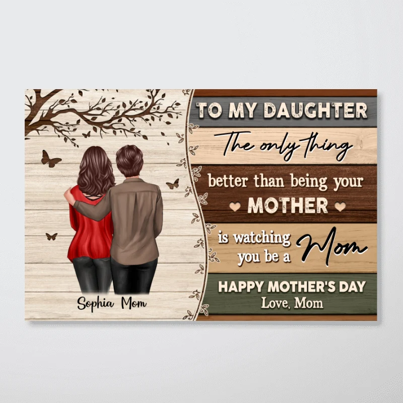 Vintage To My Daughter From Mom Happy Mother's Day - Personalized Poster - Heartfelt Mother's Day Gift For Daughter - Image 12