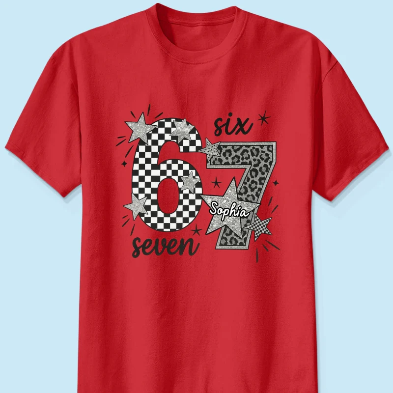 Viral Six Seven 67 Gen Z Funny Teen Slang - Personalized Shirt - Christmas Gift for Daughter, Son, Grandkids - Image 16