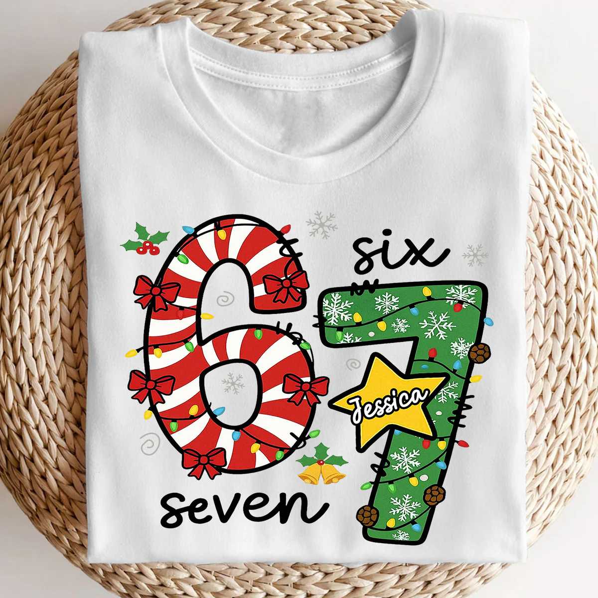 Viral Six Seven 67 Gen Z Funny Teen Slang - Personalized Shirt - Christmas Gift for Daughter, Son, Grandkids - Image 3