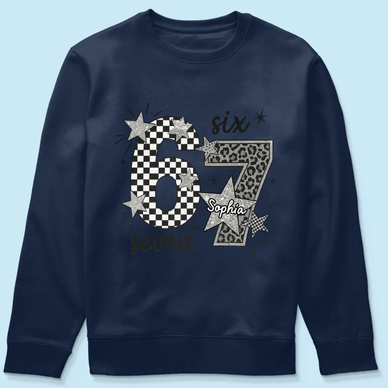 Viral Six Seven 67 Gen Z Funny Teen Slang - Personalized Shirt - Christmas Gift for Daughter, Son, Grandkids - Image 44
