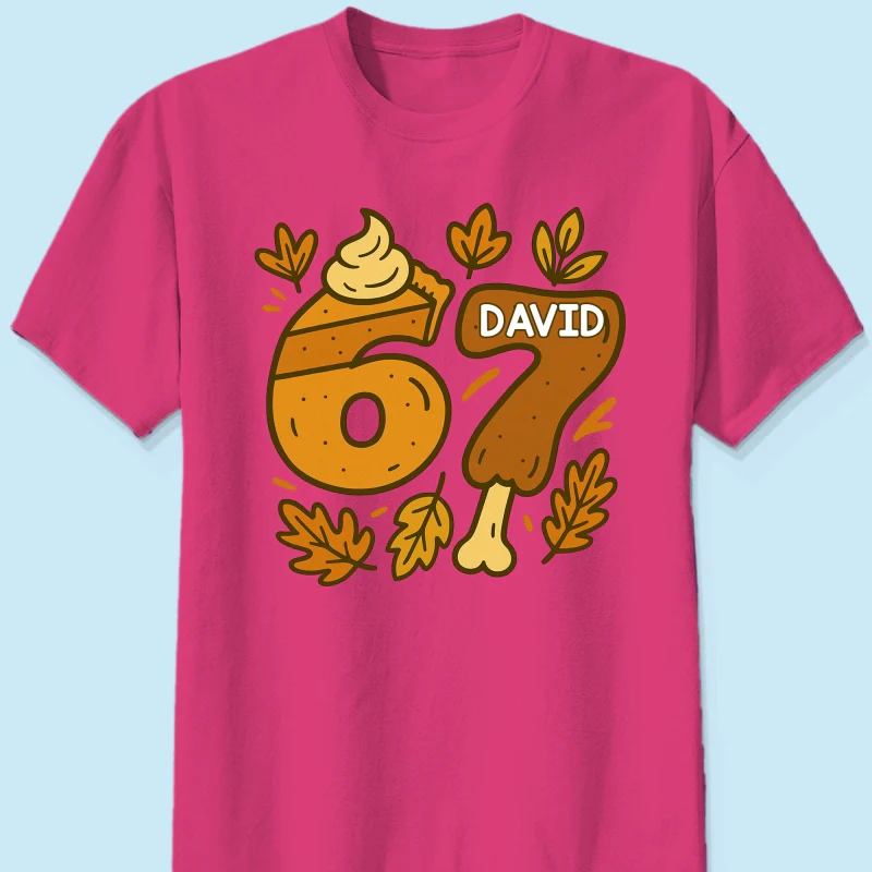 Viral Six Seven 67 Gen Z Funny Teen Slang Thanksgiving - Personalized Shirt - Christmas Gift for Daughter, Son, Grandkids - Image 27