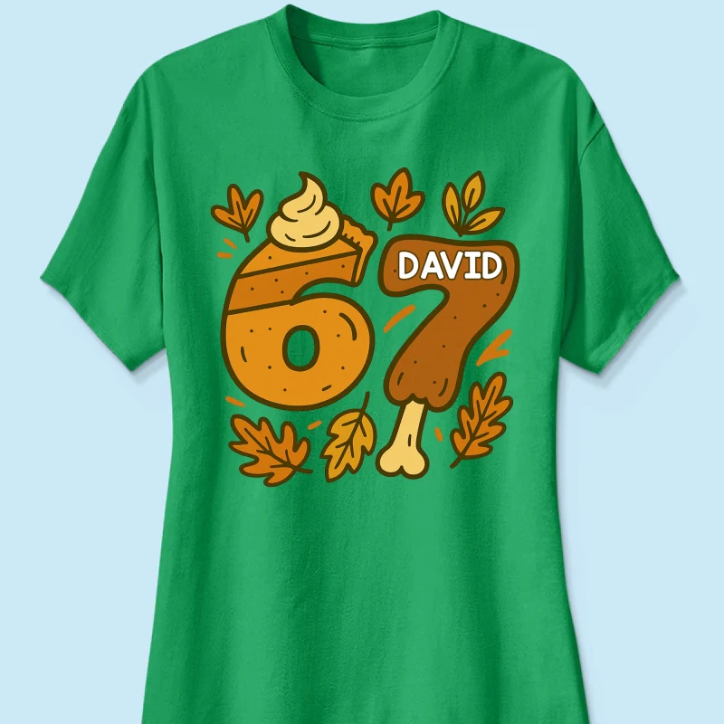 Viral Six Seven 67 Gen Z Funny Teen Slang Thanksgiving - Personalized Shirt - Christmas Gift for Daughter, Son, Grandkids - Image 43