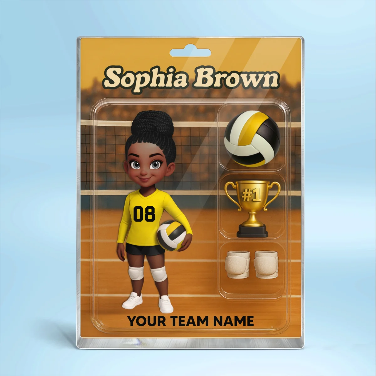 3D Effect Volleyball Player Custom Figure Style - Personalized Acrylic Block Plaque - Christmas Gift For Volleyball Players - Image 9