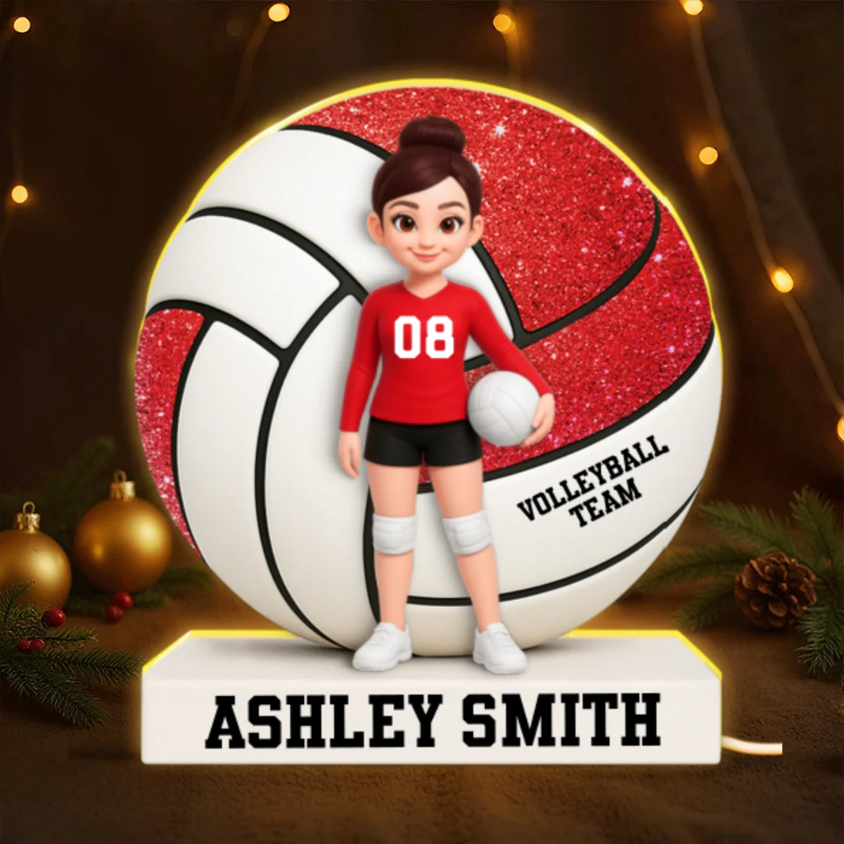 Volleyball Boy Girl 3D Effect - Personalized Light Box - Christmas Gift for Teen Boy Girl Daughter Son - Image 7