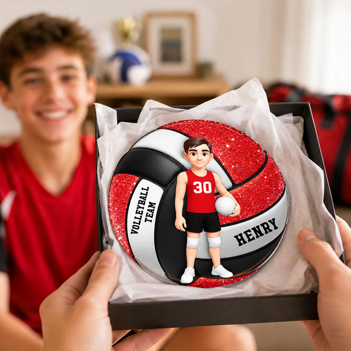 Volleyball Boy & Girl - Personalized Acrylic Locker Magnet - Back To School Gift For Daughters, Sons, Grandkids, Teenagers - Image 6