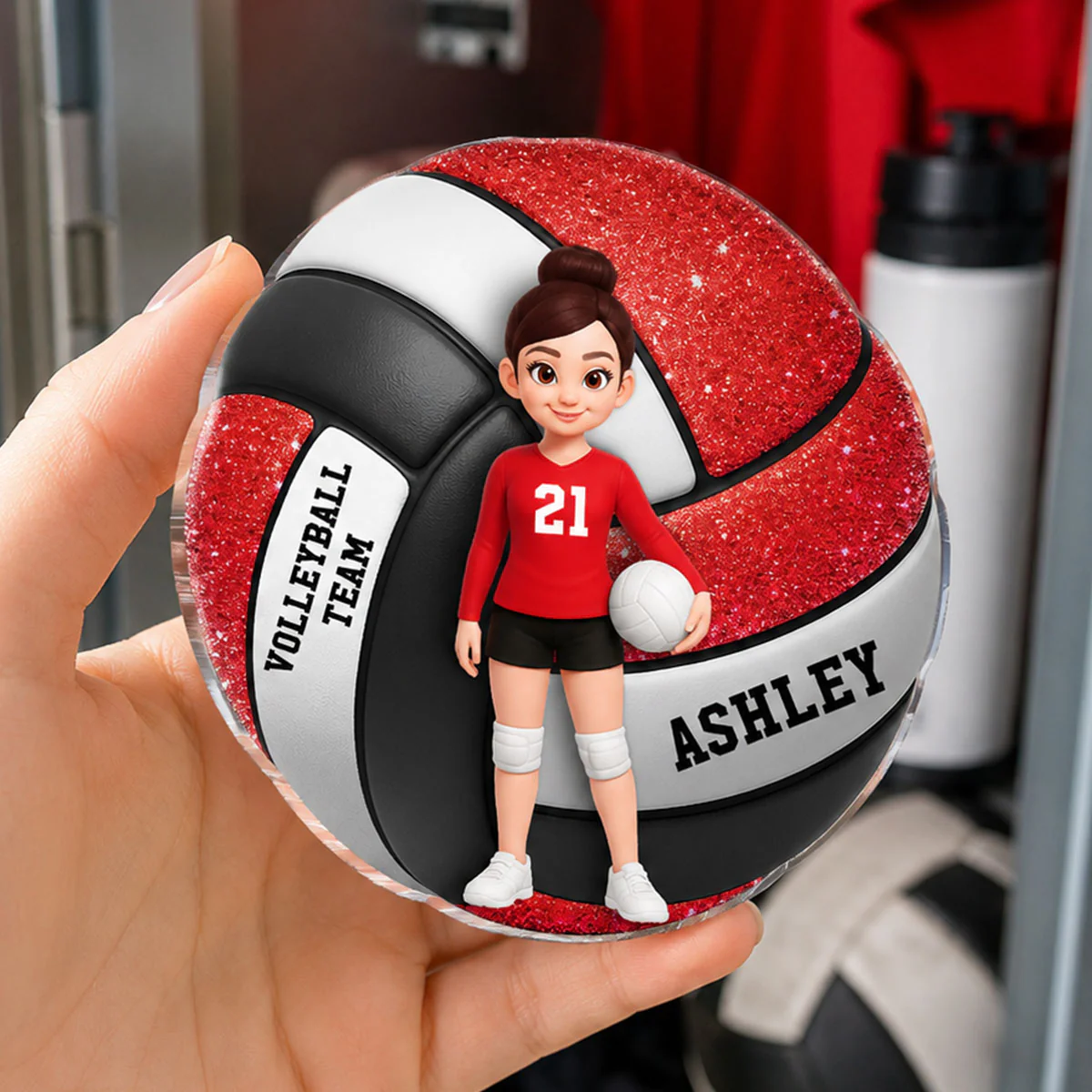 Volleyball Boy & Girl - Personalized Acrylic Locker Magnet - Back To School Gift For Daughters, Sons, Grandkids, Teenagers - Image 9