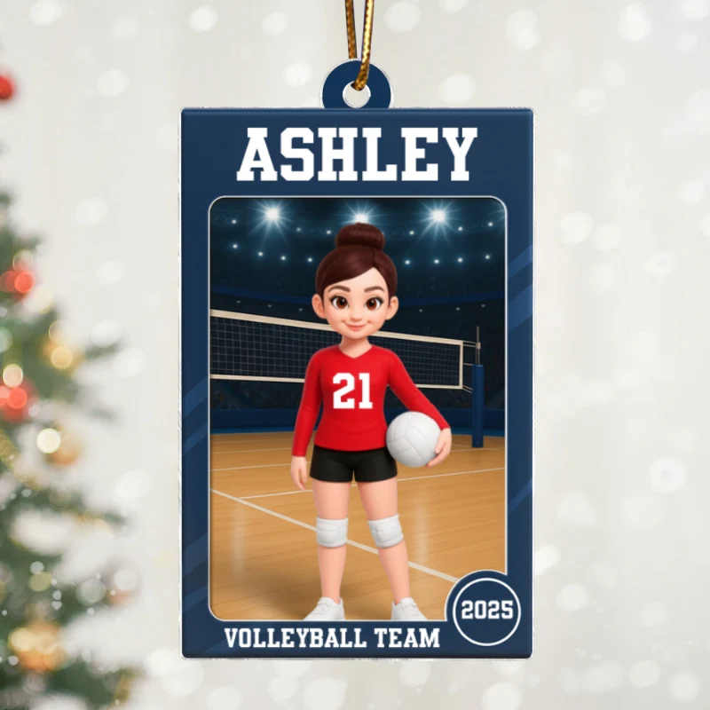 Volleyball Girl 3D Effect Action Figure - Personalized Acrylic Ornament - Christmas Gift For Daughter, Granddaughter - Image 10
