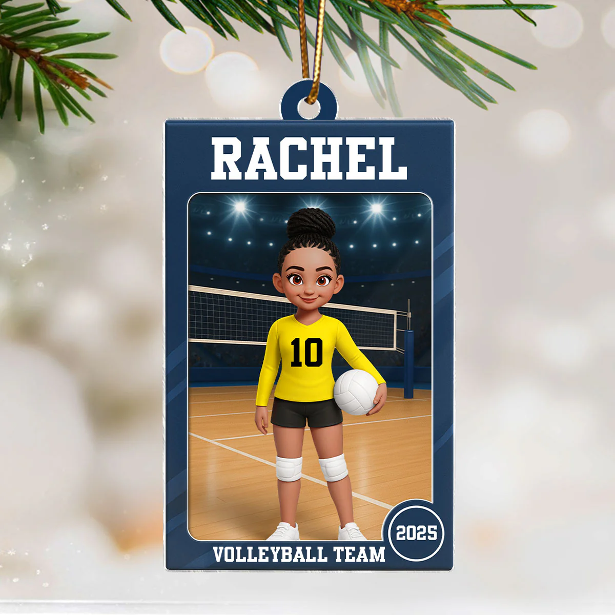 Volleyball Girl 3D Effect Action Figure - Personalized Acrylic Ornament - Christmas Gift For Daughter, Granddaughter - Image 2