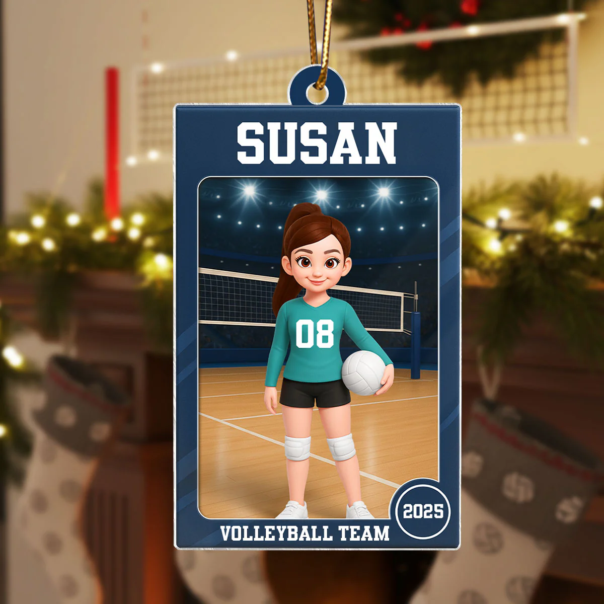 Volleyball Girl 3D Effect Action Figure - Personalized Acrylic Ornament - Christmas Gift For Daughter, Granddaughter - Image 4