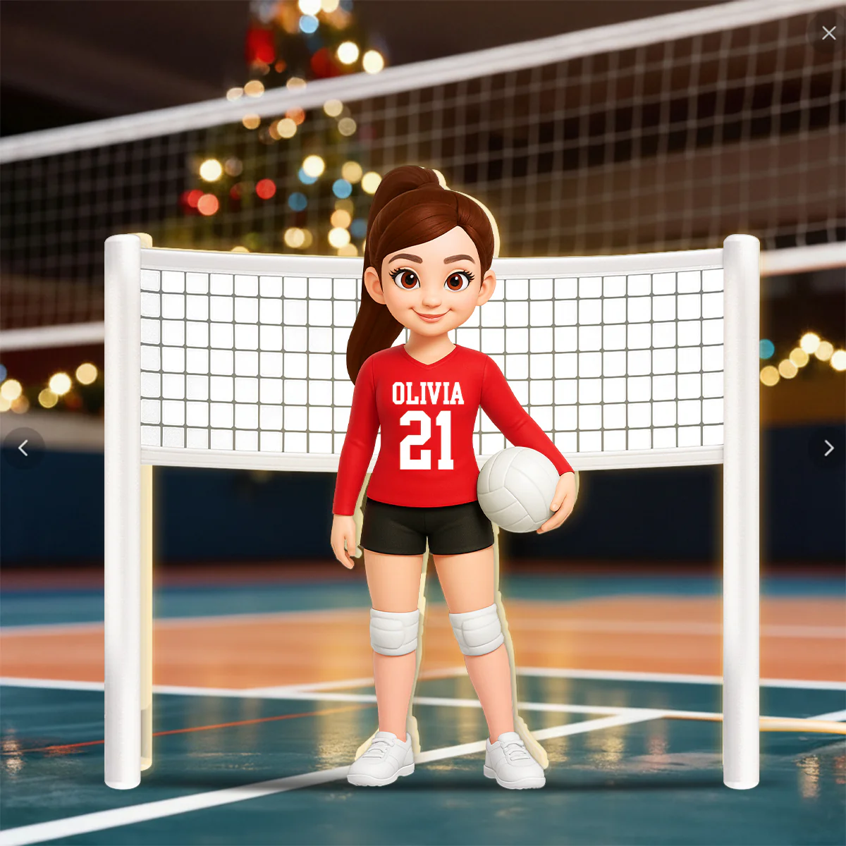 Volleyball Girl 3D Effect - Personalized Light Box - Christmas Gift For Teen Girls