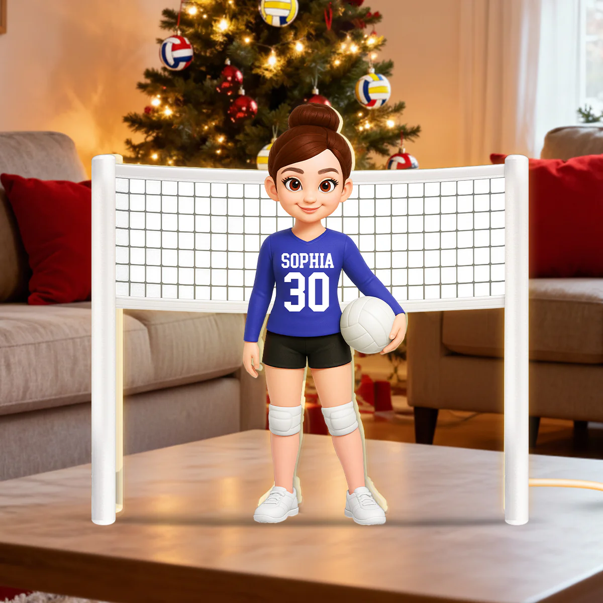 Volleyball Girl 3D Effect - Personalized Light Box - Christmas Gift For Teen Girls - Image 10