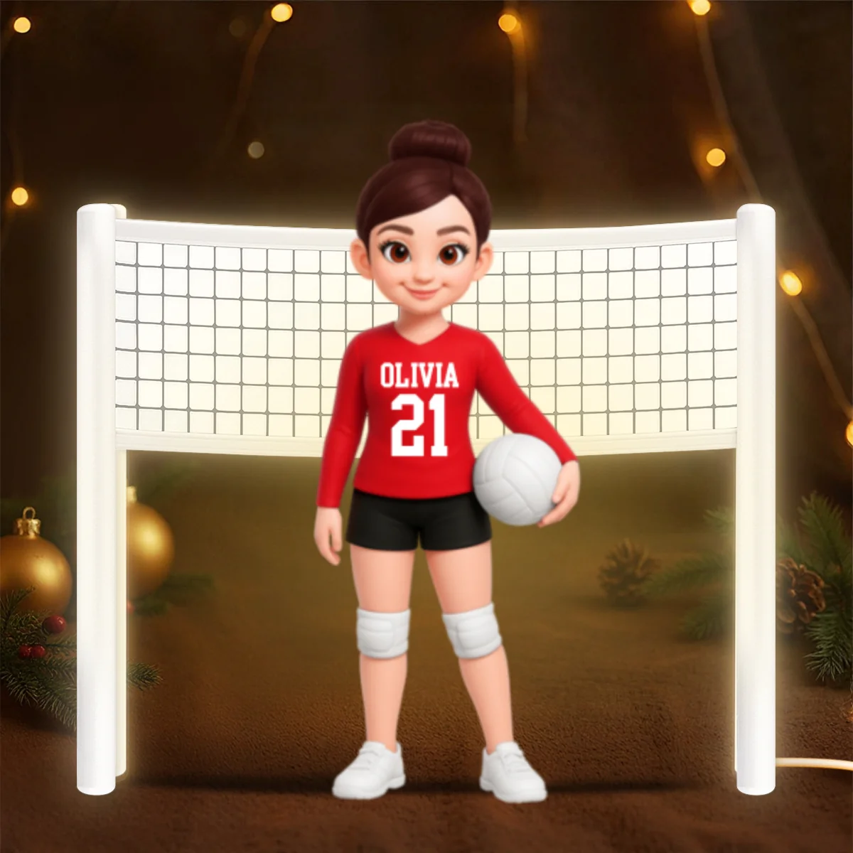 Volleyball Girl 3D Effect - Personalized Light Box - Christmas Gift For Teen Girls - Image 12