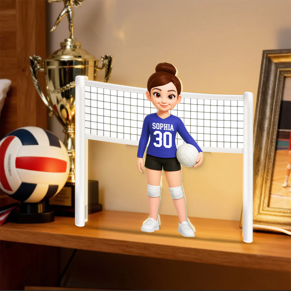 Volleyball Girl 3D Effect - Personalized Light Box - Christmas Gift For Teen Girls - Image 2