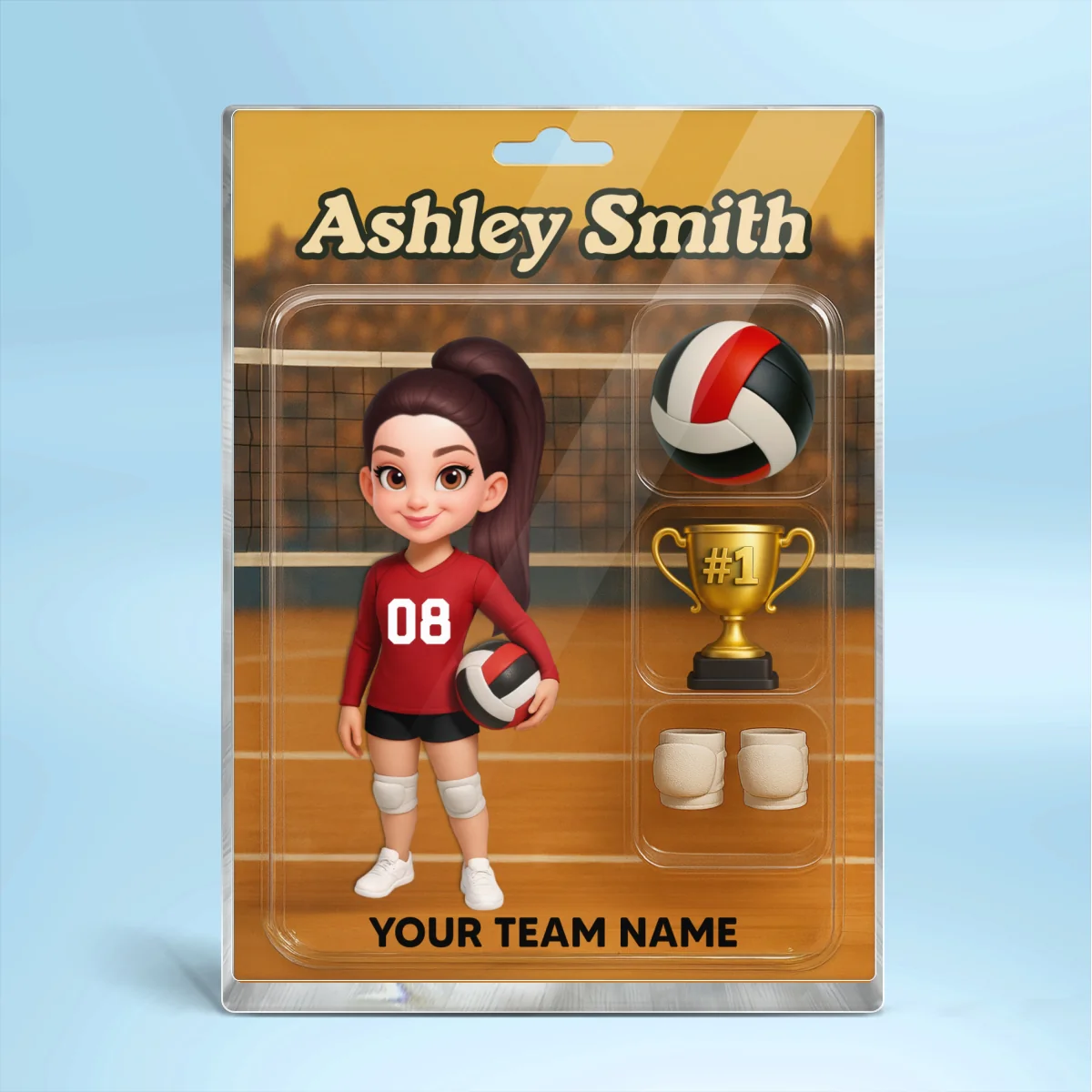 3D Effect Volleyball Player Custom Figure Style - Personalized Acrylic Block Plaque - Unique Christmas Gift For Volleyball Players, Granddaughter, Daughter - Image 13