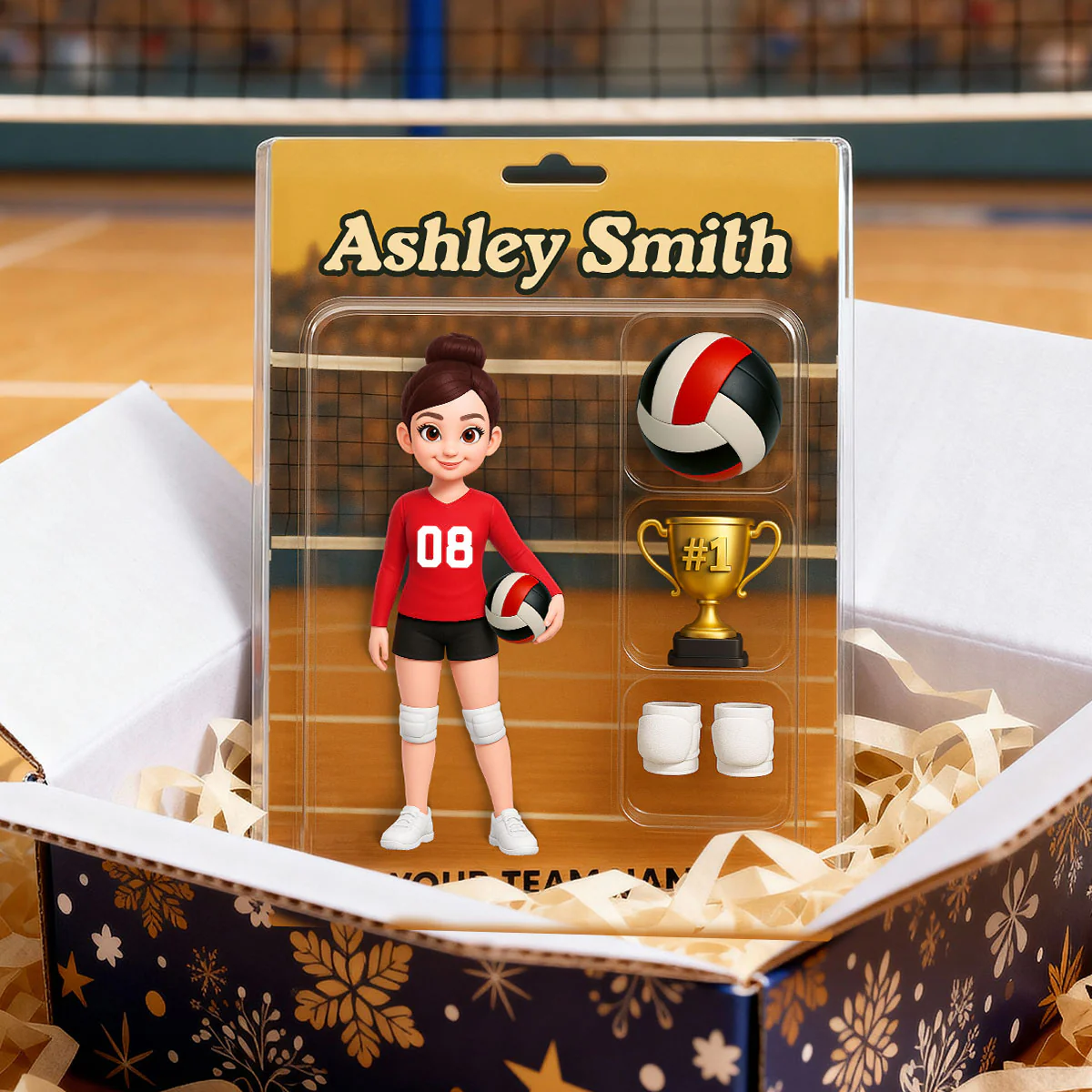 3D Effect Volleyball Player Custom Figure Style - Personalized Acrylic Block Plaque - Unique Christmas Gift For Volleyball Players, Granddaughter, Daughter - Image 5