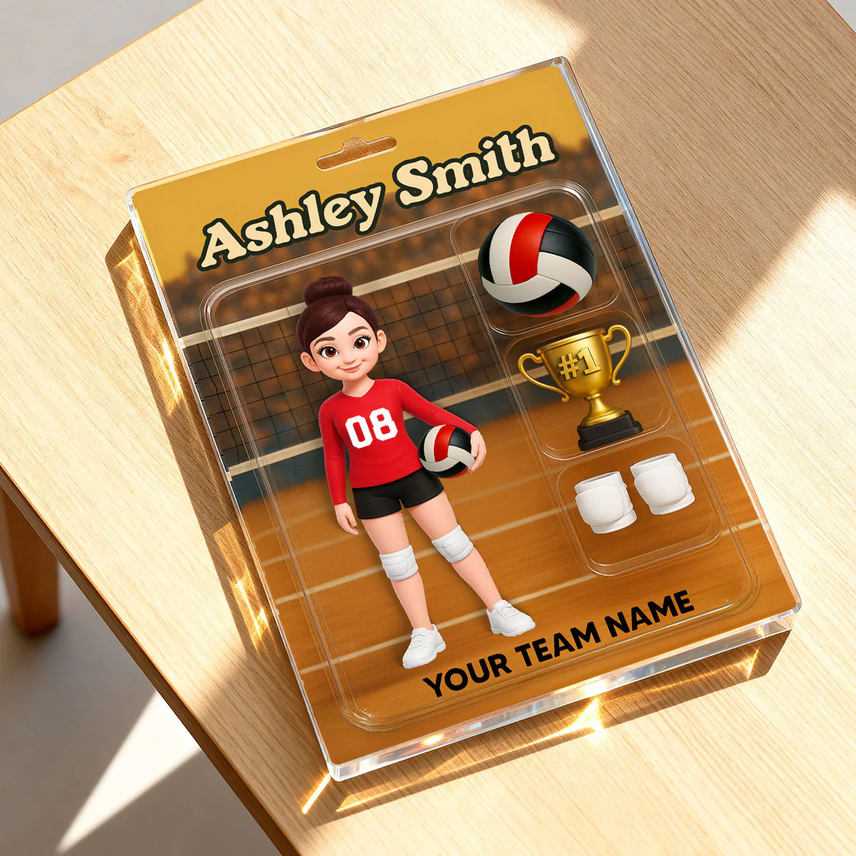 3D Effect Volleyball Player Custom Figure Style - Personalized Acrylic Block Plaque - Unique Christmas Gift For Volleyball Players, Granddaughter, Daughter - Image 6