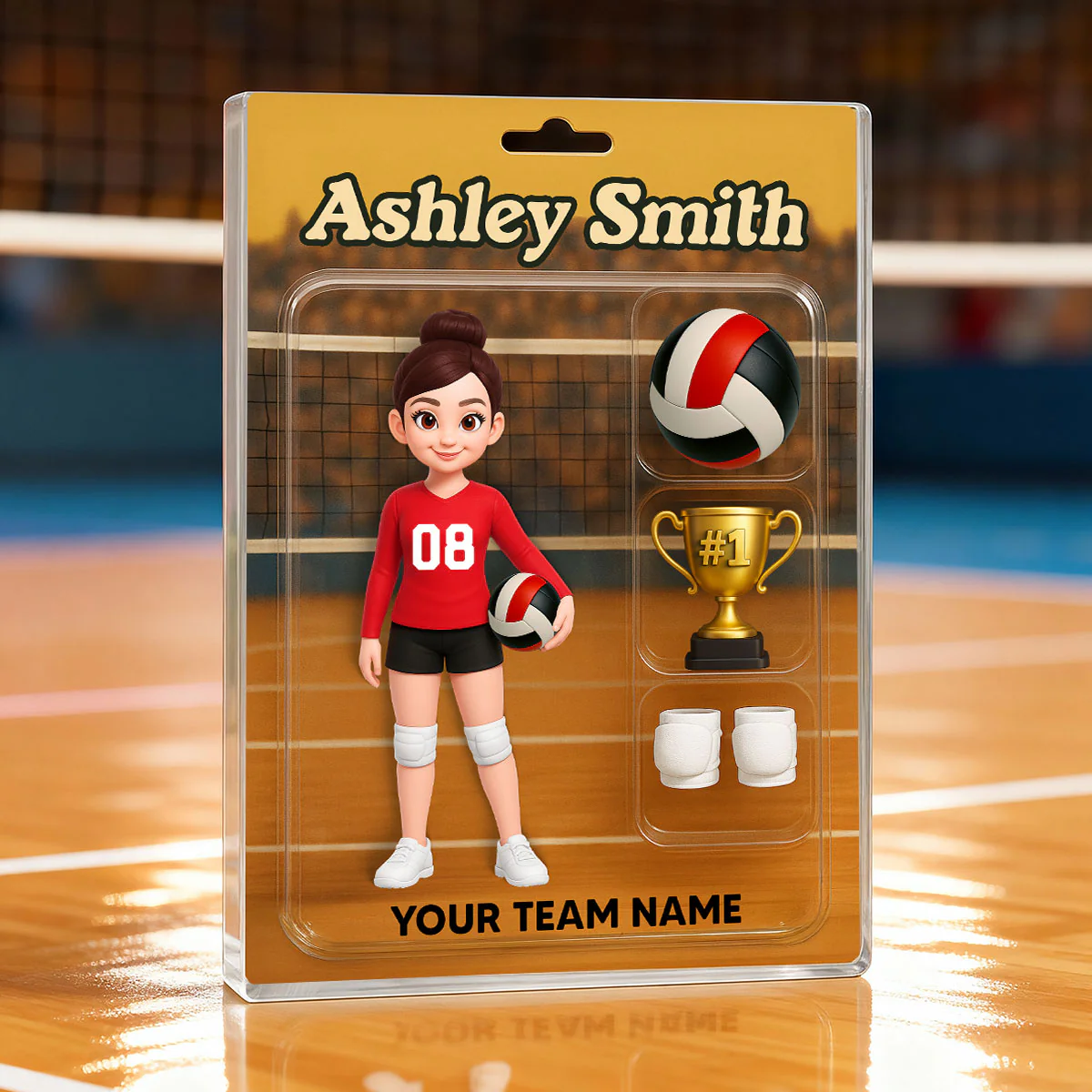3D Effect Volleyball Player Custom Figure Style - Personalized Acrylic Block Plaque - Unique Christmas Gift For Volleyball Players, Granddaughter, Daughter - Image 7
