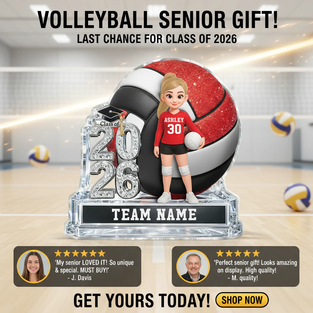 Volleyball Senior Keepsake 2D Flat - Personalized Acrylic Block Plaque - Graduation Gift For Daughter, Son Graduates, Class of 2026 - Image 12
