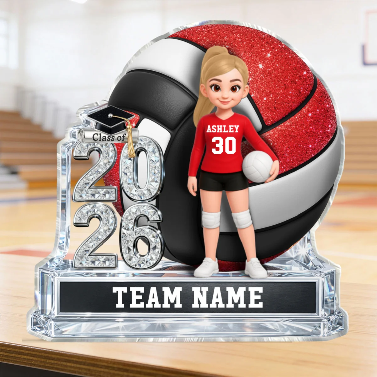 Volleyball Senior Keepsake 2D Flat - Personalized Acrylic Block Plaque - Graduation Gift For Daughter, Son Graduates, Class of 2026 - Image 18