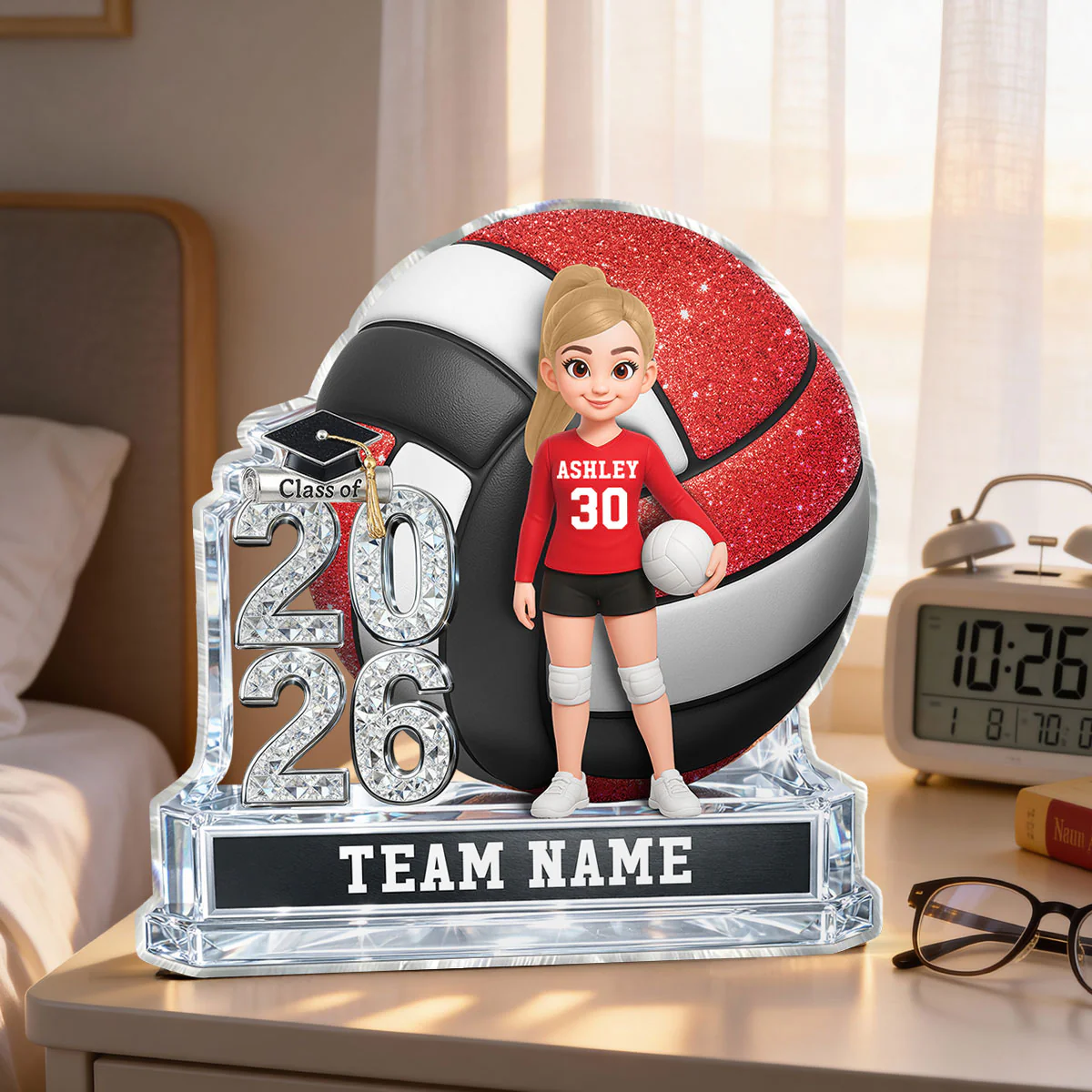 Volleyball Senior Keepsake 2D Flat - Personalized Acrylic Block Plaque - Graduation Gift For Daughter, Son Graduates, Class of 2026 - Image 6