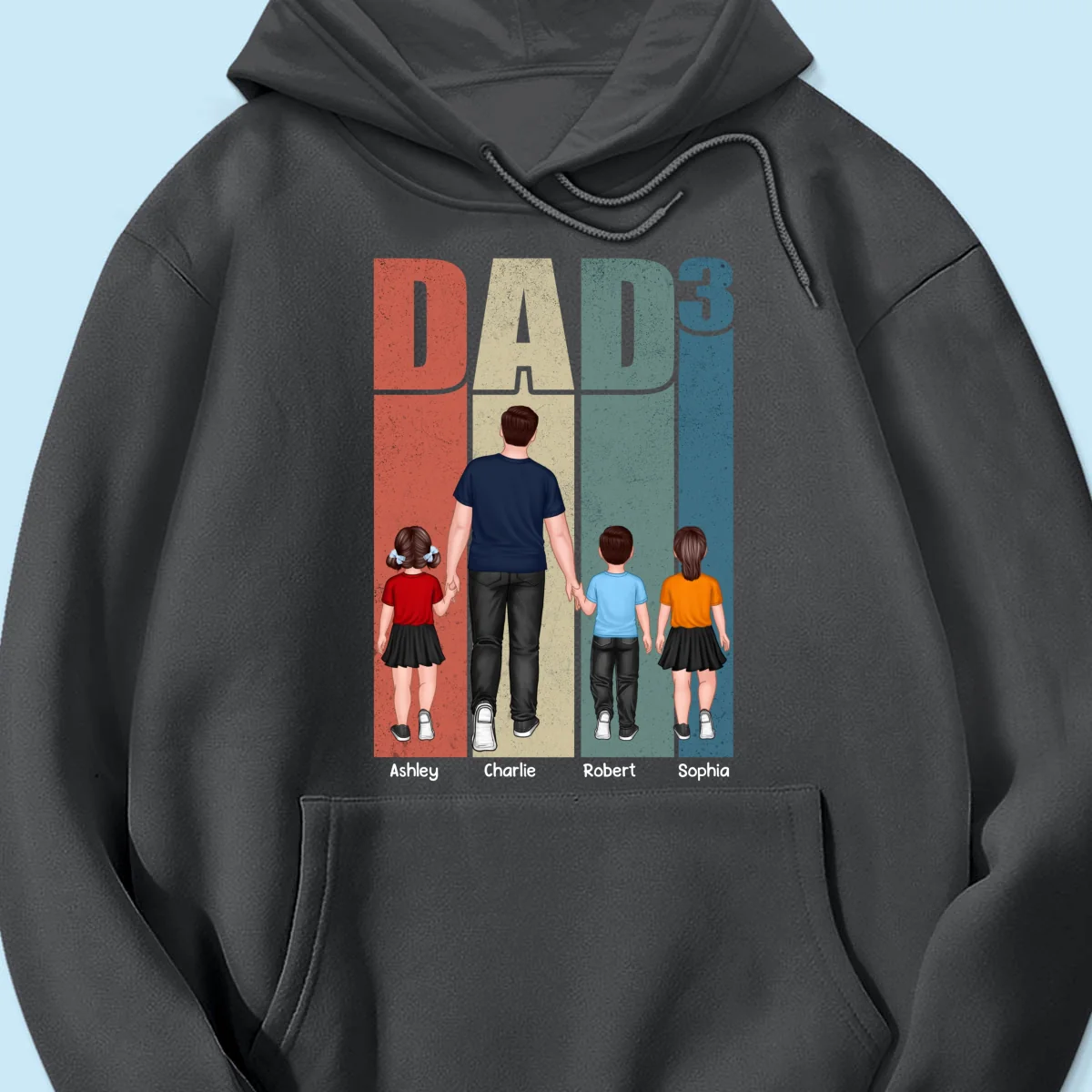 Walking Dad Retro Letters Frame Personalized Shirt - Image 15