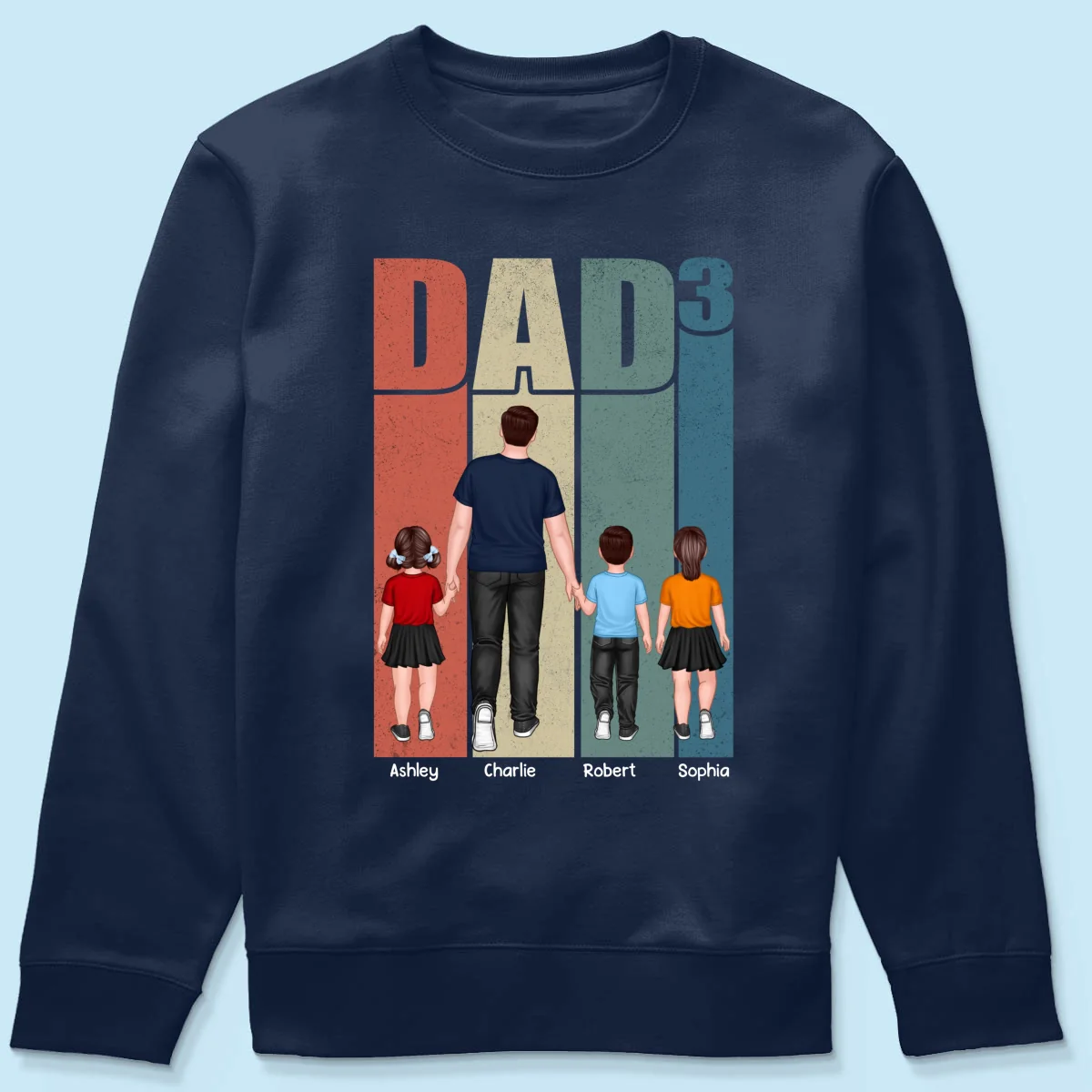 Walking Dad Retro Letters Frame Personalized Shirt - Image 17