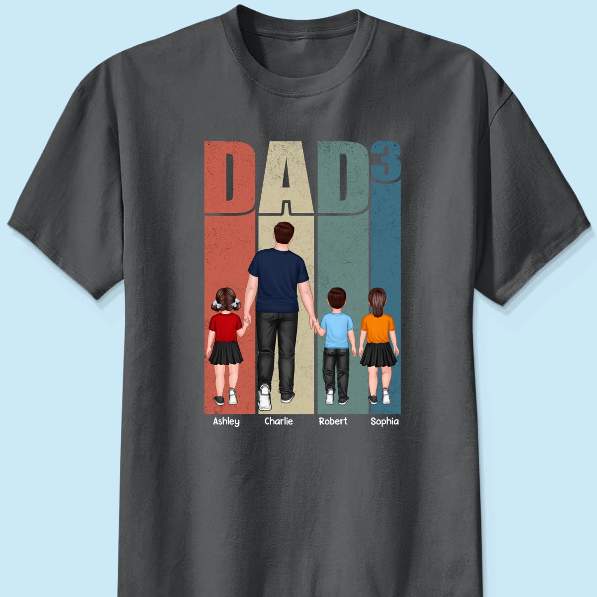 Walking Dad Retro Letters Frame Personalized Shirt - Image 9