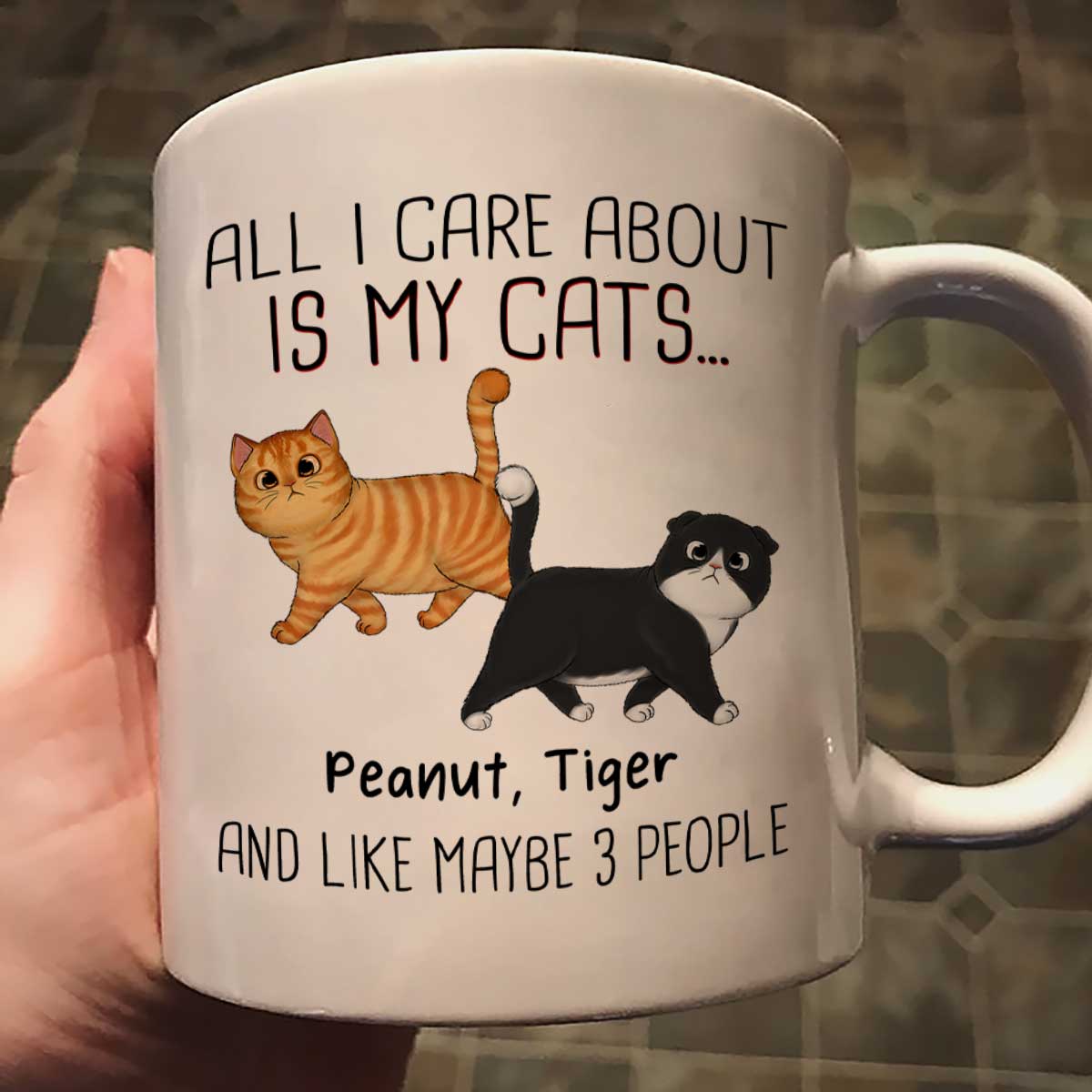 Walking Fluffy Cats Gift For Cat Lovers Personalized Mug - Image 2